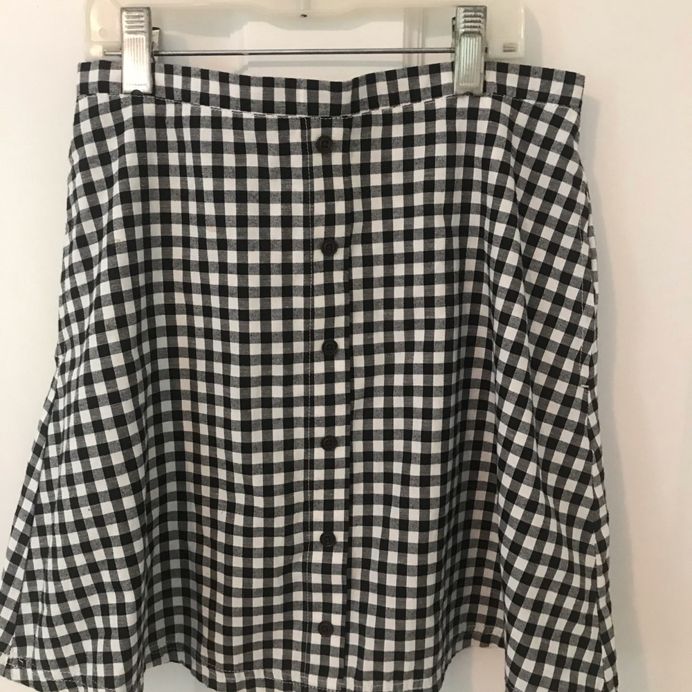Gingham Black and white Skirt